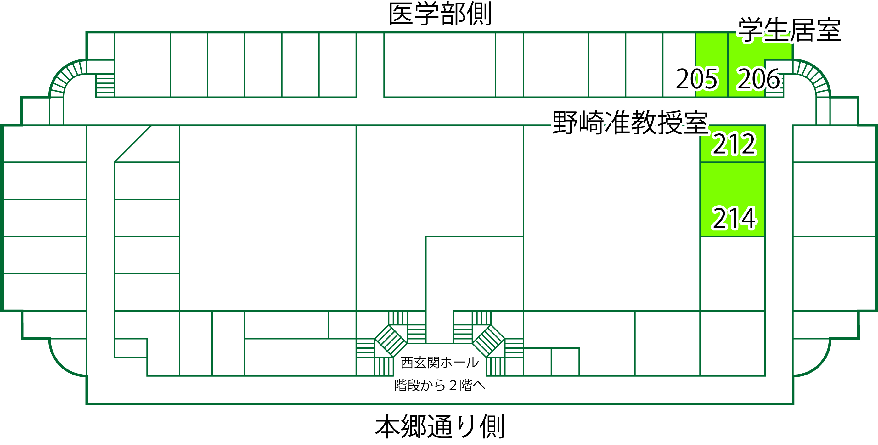 理学部２号館マップ