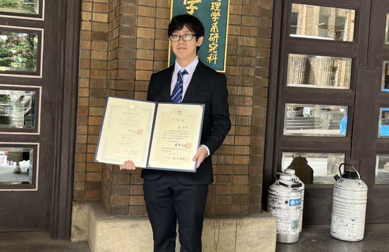 Wang-kun was granted his master’s degree