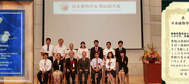 日本植物形態学会平瀬賞および日本植物学会学術賞